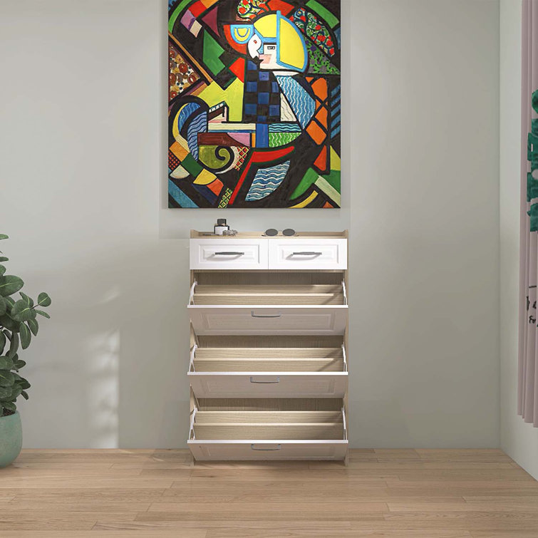 Fine living mirror online shoe cabinet